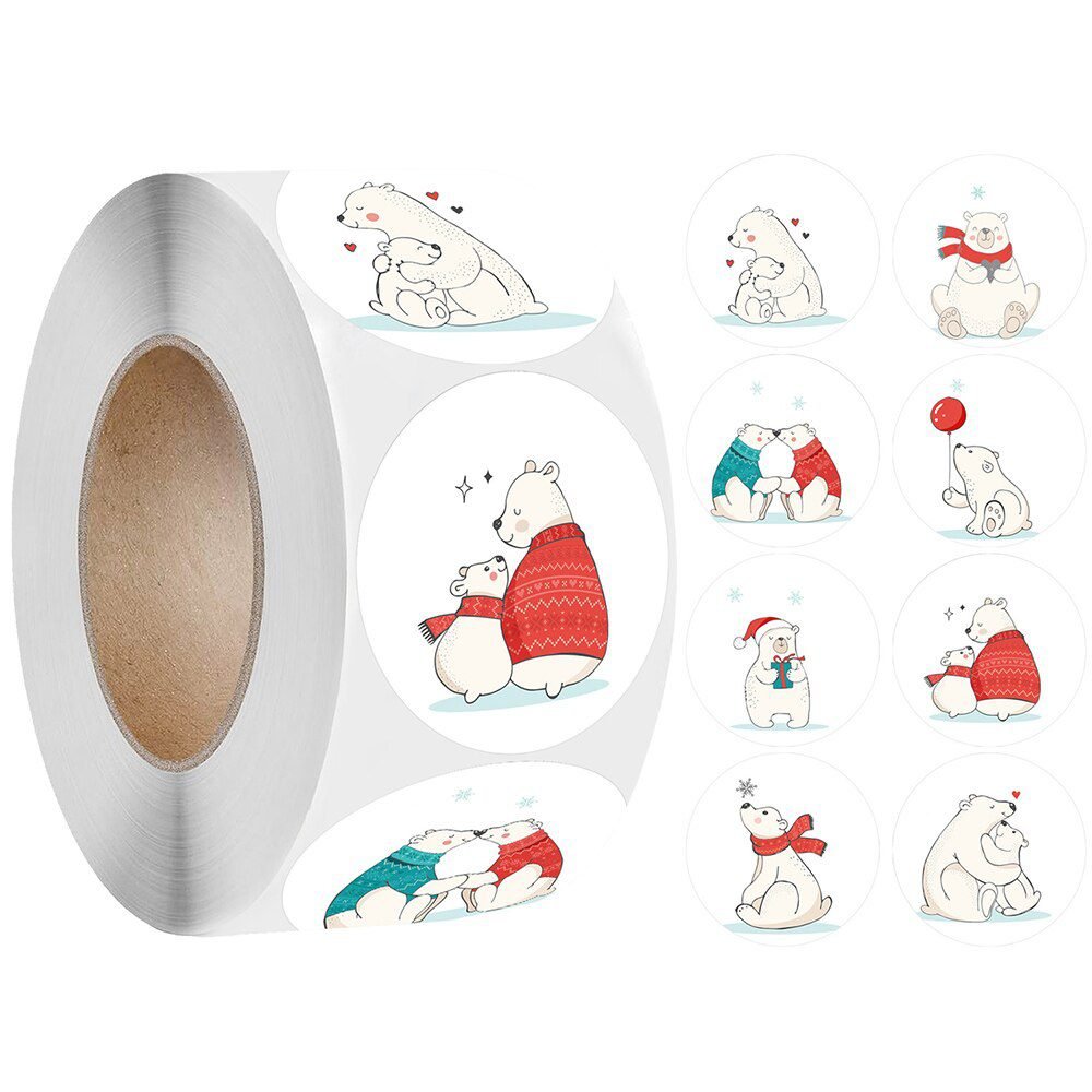 100-500pcs 1inch Cartoon Animal Children Sticker Label Thank You Cute Toy Game Sticker DIY Gift Sealing Label Decoration Supp