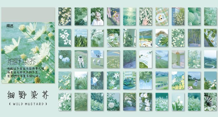 Journamm 50-366pcs Craft Vintage Scrapbooking Paper Kawaii Art Junk Journal Deco Sticker Natural Collection DIY Material Paper