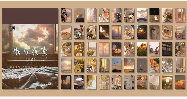 Journamm 50-366pcs Craft Vintage Scrapbooking Paper Kawaii Art Junk Journal Deco Sticker Natural Collection DIY Material Paper