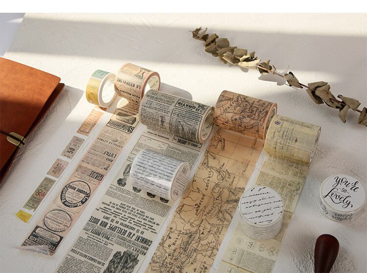 Journamm 11 Design Vintage Style Washi Paper Tape Scrapbooking Sticker School Supplies Decoration DIY Creative Stationery Tapes