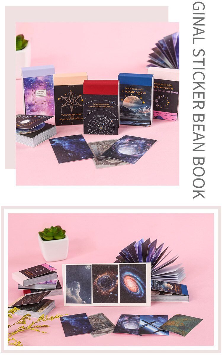 50pcs/1lot Kawaii Stationery Stickers cosmic starry sky  Diary Planner junk journal Stickers Scrapbook Craft Sticker