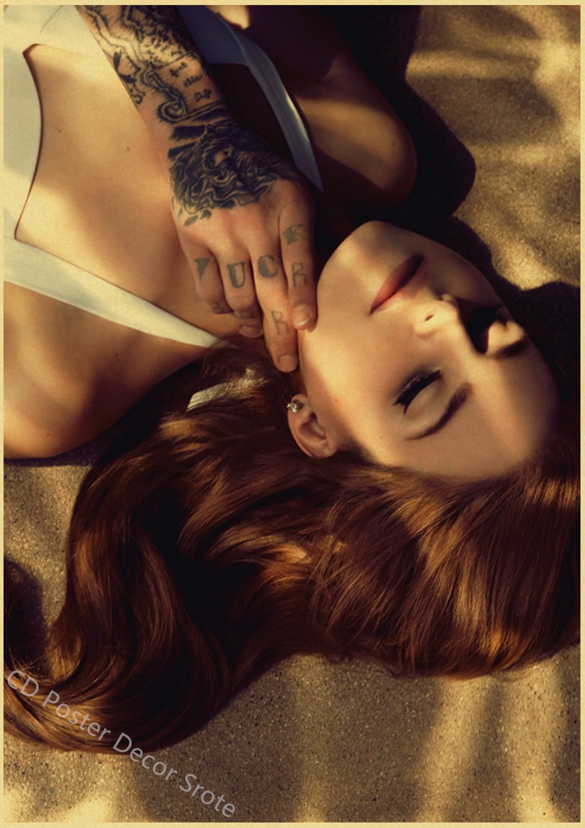 Singer Lana Del Rey Poster Retro Kraft Paper Prints and Posters Home Room Bar Cafe Decor Born To Die Art Wall Painting Picture