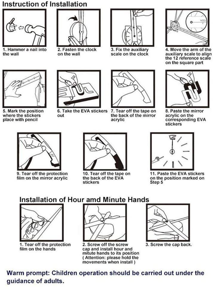 Large 3D Wall Clock DIY Creative Mirror Surface Wall Decorative Sticker Watch 130cm Frameless for Home School Office Living Room