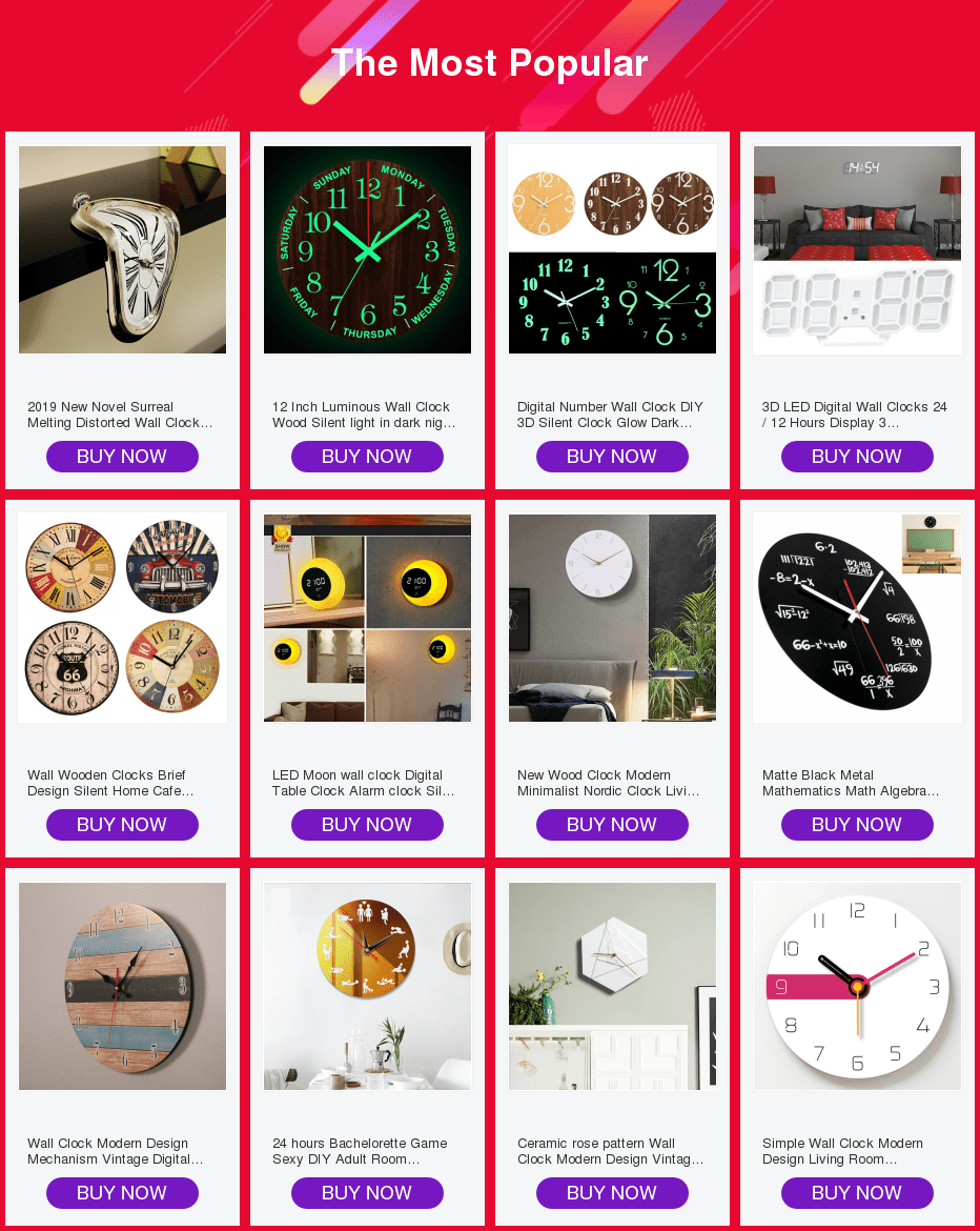 12 Inch Luminous Wall Clock Wood Silent light in dark night Nordic Fashion Wall Clock Non Ticking Clock With Night Light