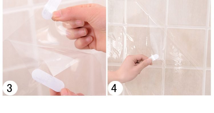 1Pc Kitchen Oil Proof Wall Sticker 90X60cm Heat-resistant Wallpaper Clear Self Adhesive Film Waterproof Paper Home Decoration