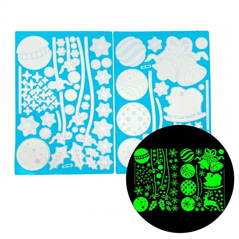 1 Sheet Merry Christmas Snowflake Snowman Window Sticker Christmas Wall Stickers Kids Room Wall Decals