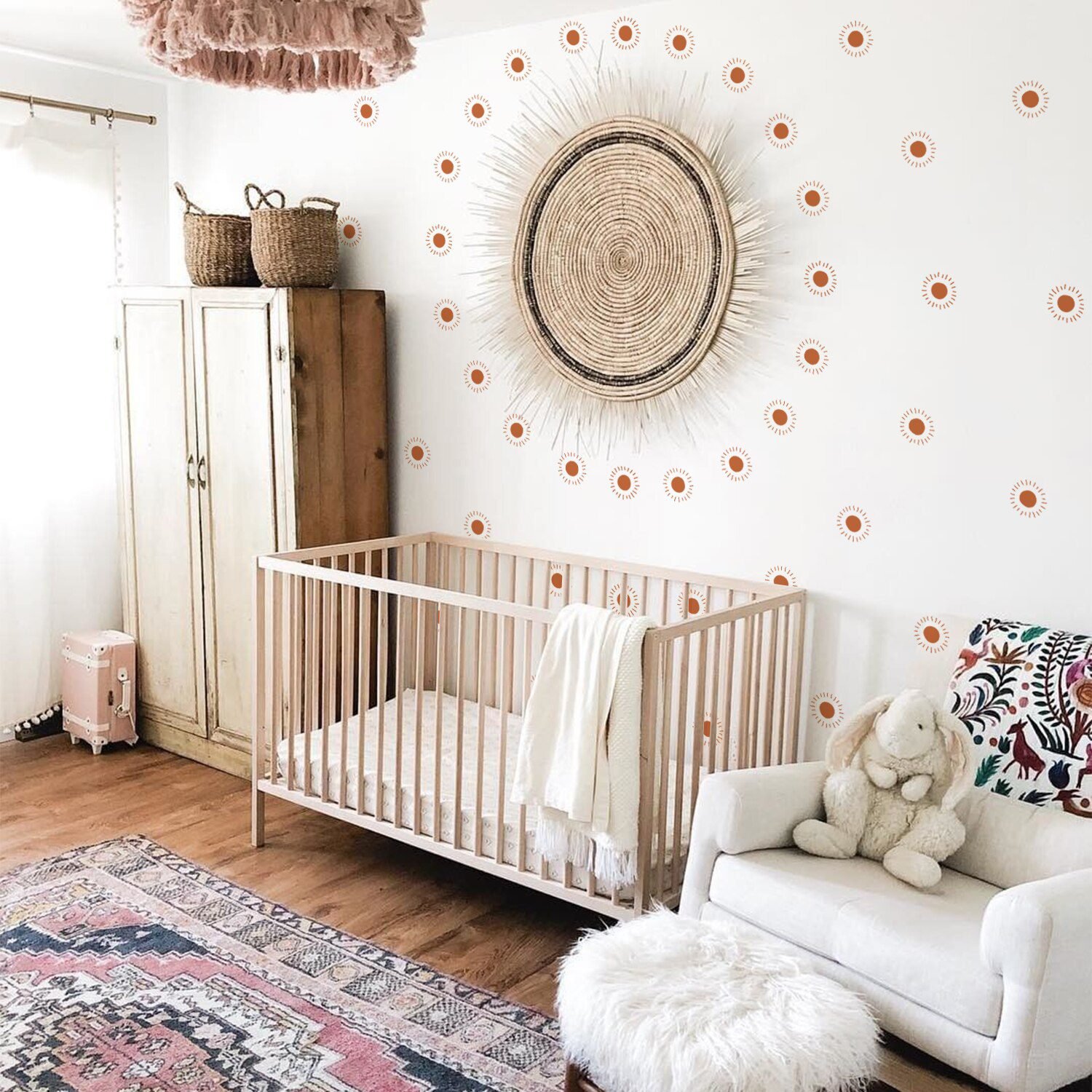 Boho Hearts Creative Wall Sticker For Children Baby Girls Boys Room Nursery Wall Art Decals Vinyl  Mural Kids Bedroom Home Decor