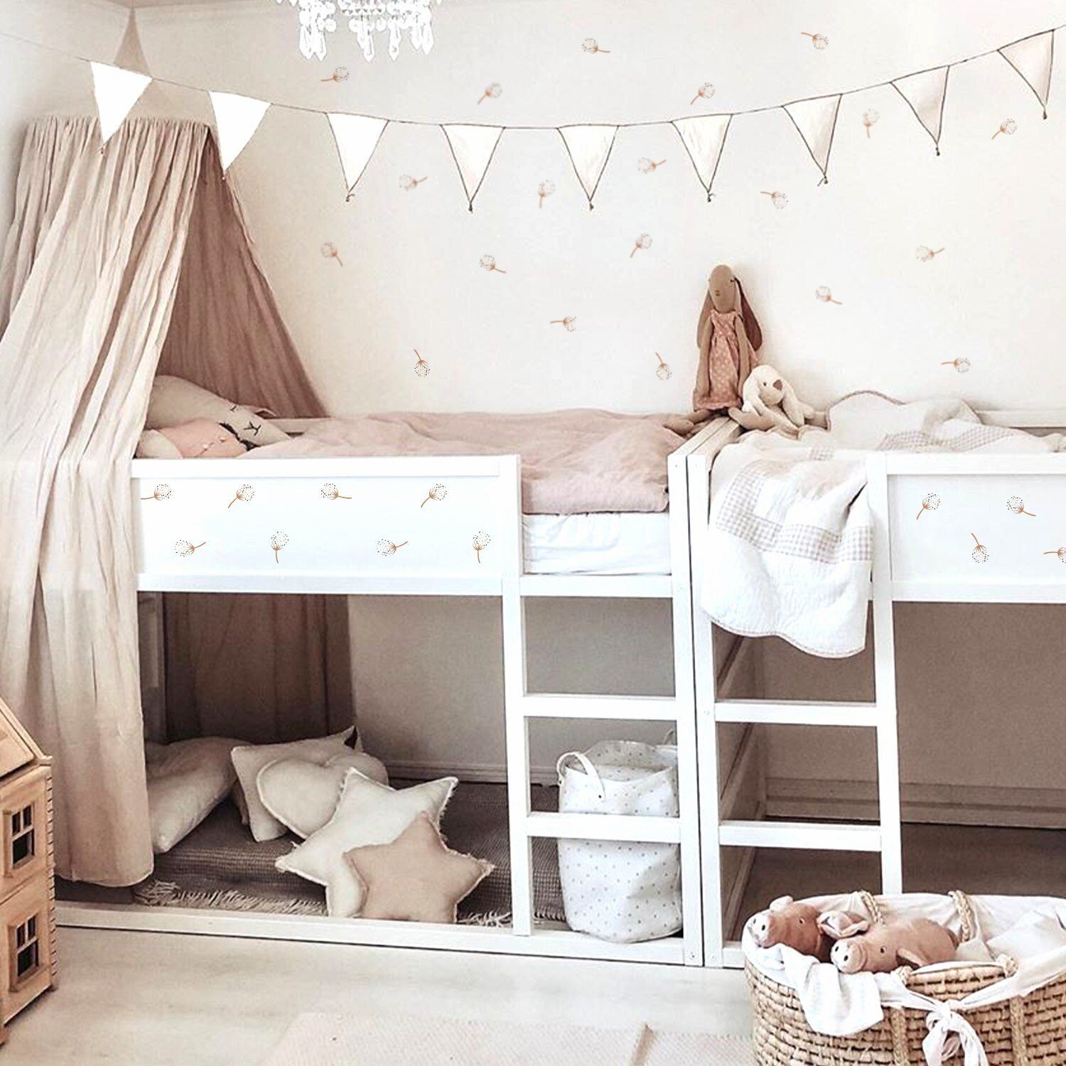 Boho Hearts Creative Wall Sticker For Children Baby Girls Boys Room Nursery Wall Art Decals Vinyl  Mural Kids Bedroom Home Decor