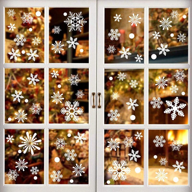 36pcs/lot White Snowflake Christmas Wall Stickers Glass Window Sticker Christmas Decorations for Home New Year Gift Navidad 2020 36pcs/lot White Snowflake Christmas Wall Stickers Glass Window Sticker Christmas Decorations for Home New Year Gift Navidad 2020