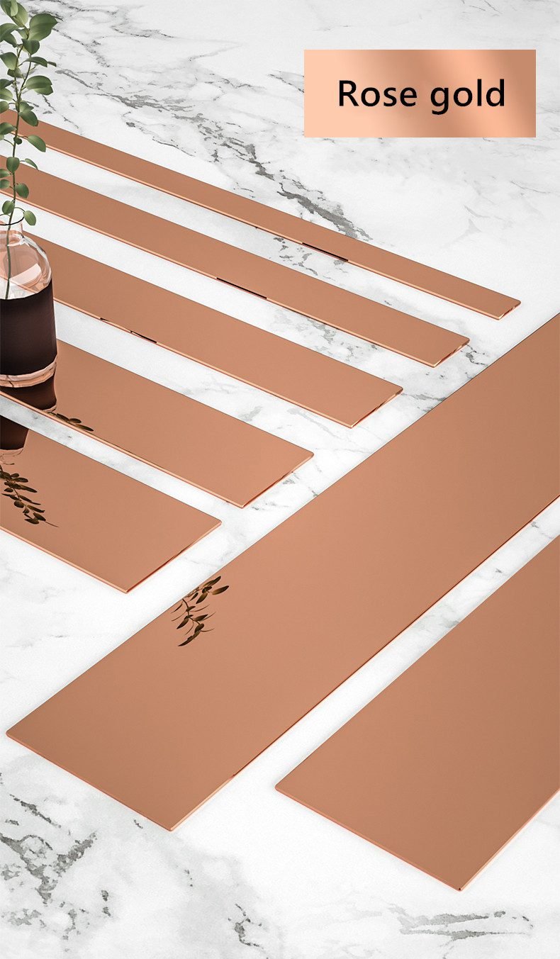 NEW 5M Gold Mirror Wall Sticker Stainless Steel Flat Living Room Decoration Lines Titanium Background Wall Ceiling Edge Strip NEW 5M Gold Mirror Wall Sticker Stainless Steel Flat Living Room Decoration Lines Titanium Background Wall Ceiling Edge Strip