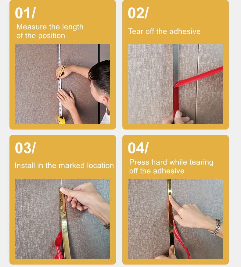 NEW 5M Gold Mirror Wall Sticker Stainless Steel Flat Living Room Decoration Lines Titanium Background Wall Ceiling Edge Strip NEW 5M Gold Mirror Wall Sticker Stainless Steel Flat Living Room Decoration Lines Titanium Background Wall Ceiling Edge Strip