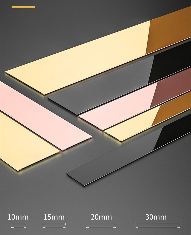 NEW 5M Gold Mirror Wall Sticker Stainless Steel Flat Living Room Decoration Lines Titanium Background Wall Ceiling Edge Strip NEW 5M Gold Mirror Wall Sticker Stainless Steel Flat Living Room Decoration Lines Titanium Background Wall Ceiling Edge Strip