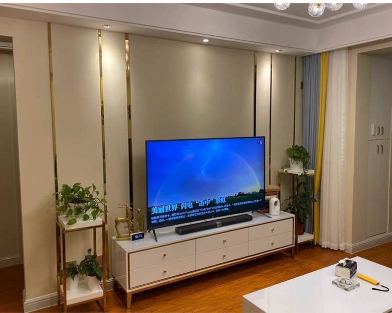 NEW 5M Gold Mirror Wall Sticker Stainless Steel Flat Living Room Decoration Lines Titanium Background Wall Ceiling Edge Strip NEW 5M Gold Mirror Wall Sticker Stainless Steel Flat Living Room Decoration Lines Titanium Background Wall Ceiling Edge Strip