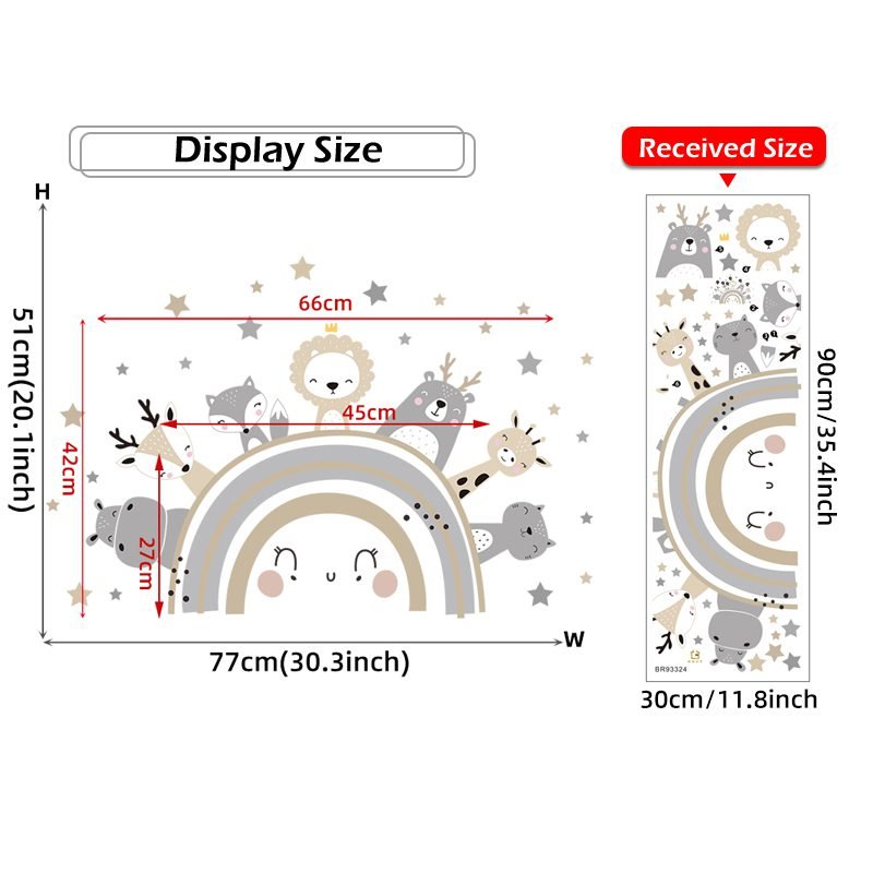 Cartoon Cute Lion Bunny Forest Animals Stars Wall Stickers Bear Deer Wall Decals for Kids Room Baby Nursery Room Bedroom Murals Cartoon Cute Lion Bunny Forest Animals Stars Wall Stickers Bear Deer Wall Decals for Kids Room Baby Nursery Room Bedroom Murals