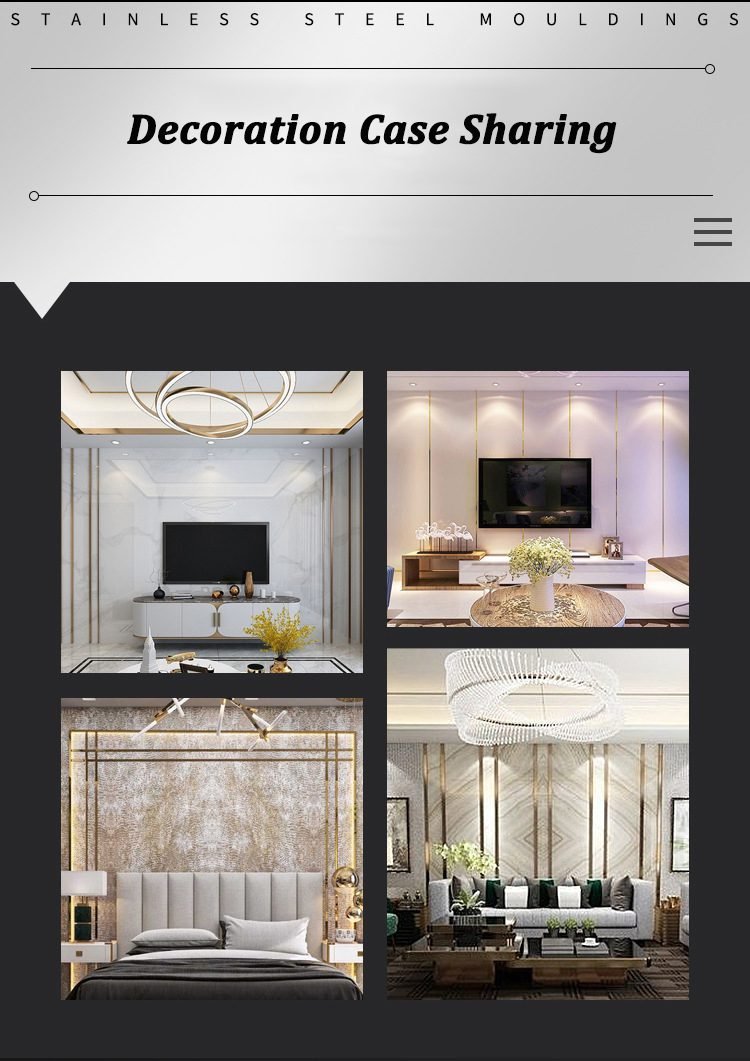 1 Roll Mirror Wall Sticker Stainless Steel Decorative Line Gold TV Background Ceiling Edging Strip Wall Decorations Living Room