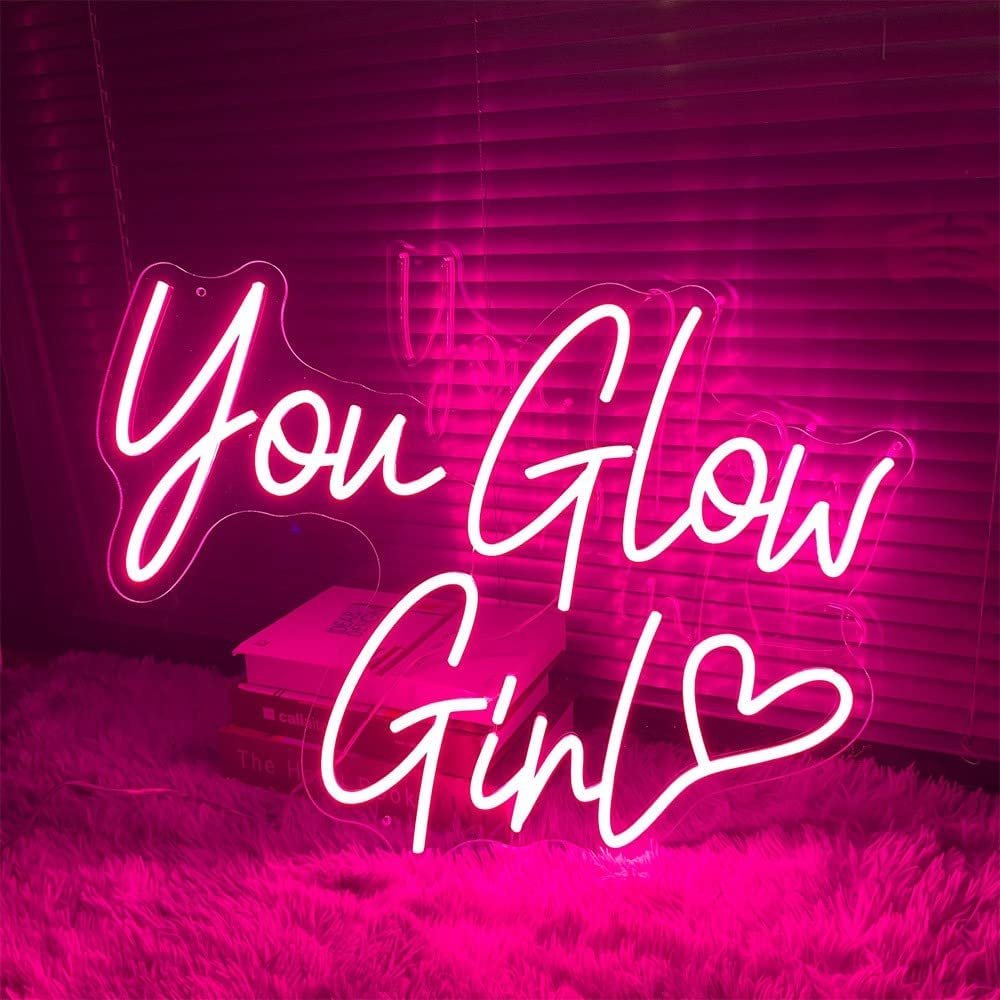 Ineonlife You Glow Girl Neon Sign Custom Led Light Wedding Engagement Ornament Birthday Party Bar Acrylic Art Wall Decorate Gift Ineonlife You Glow Girl Neon Sign Custom Led Light Wedding Engagement Ornament Birthday Party Bar Acrylic Art Wall Decorate Gift