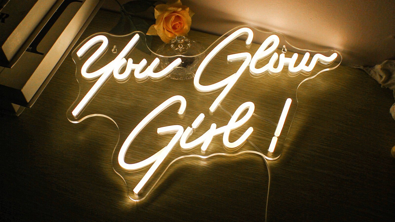 Ineonlife You Glow Girl Neon Sign Custom Led Light Wedding Engagement Ornament Birthday Party Bar Acrylic Art Wall Decorate Gift