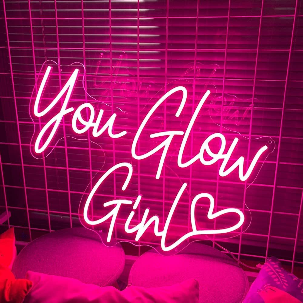 Ineonlife You Glow Girl Neon Sign Custom Led Light Wedding Engagement Ornament Birthday Party Bar Acrylic Art Wall Decorate Gift Ineonlife You Glow Girl Neon Sign Custom Led Light Wedding Engagement Ornament Birthday Party Bar Acrylic Art Wall Decorate Gift