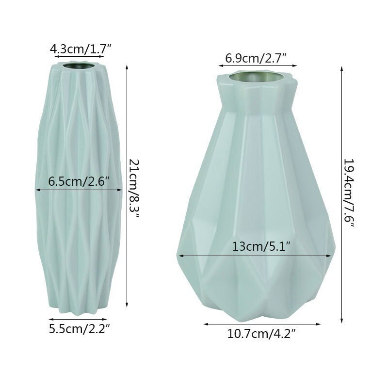 Modern Flower Vase White Pink Plastic Vase Flower Pot Basket Nordic Home Living Room Decoration Ornament Flower Arrangement