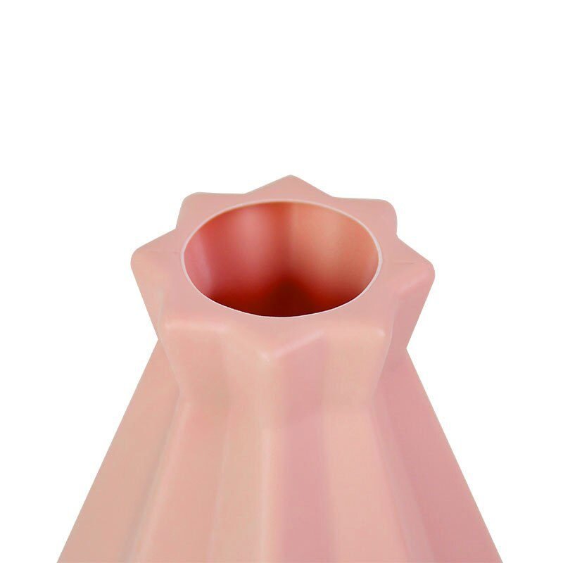 Modern Flower Vase White Pink Plastic Vase Flower Pot Basket Nordic Home Living Room Decoration Ornament Flower Arrangement