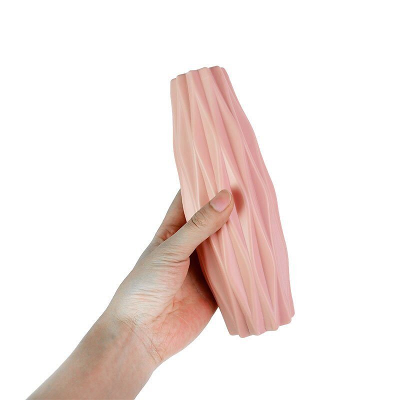 Modern Flower Vase White Pink Plastic Vase Flower Pot Basket Nordic Home Living Room Decoration Ornament Flower Arrangement
