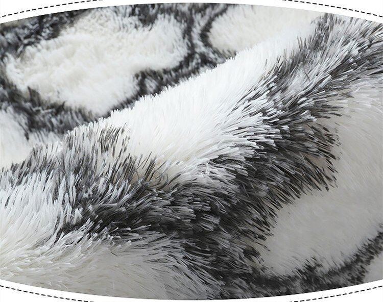 Plush Carpet Suitable For Living Room White Soft Fluffy Carpets Bedroom Bathroom Non-slip Thicken Floor Mat Teen Room Decoration