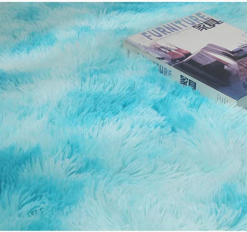 Plush Carpet Suitable For Living Room White Soft Fluffy Carpets Bedroom Bathroom Non-slip Thicken Floor Mat Teen Room Decoration