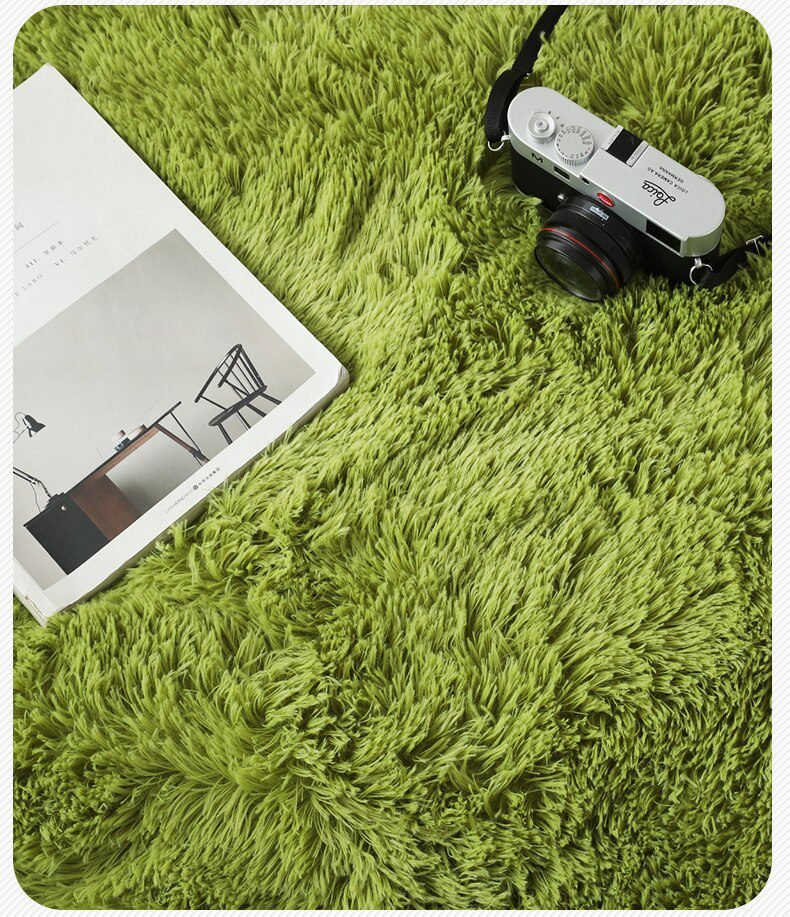 Plush Carpet Suitable For Living Room White Soft Fluffy Carpets Bedroom Bathroom Non-slip Thicken Floor Mat Teen Room Decoration