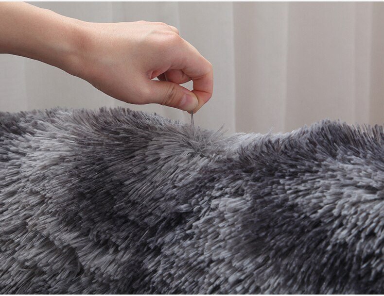 Plush Carpet Suitable For Living Room White Soft Fluffy Carpets Bedroom Bathroom Non-slip Thicken Floor Mat Teen Room Decoration