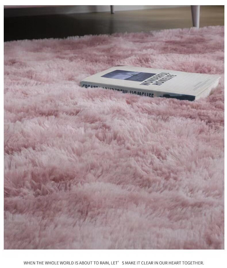 Plush Carpet Suitable For Living Room White Soft Fluffy Carpets Bedroom Bathroom Non-slip Thicken Floor Mat Teen Room Decoration