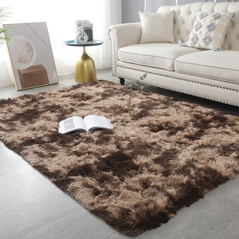 Plush Carpet Suitable For Living Room White Soft Fluffy Carpets Bedroom Bathroom Non-slip Thicken Floor Mat Teen Room Decoration