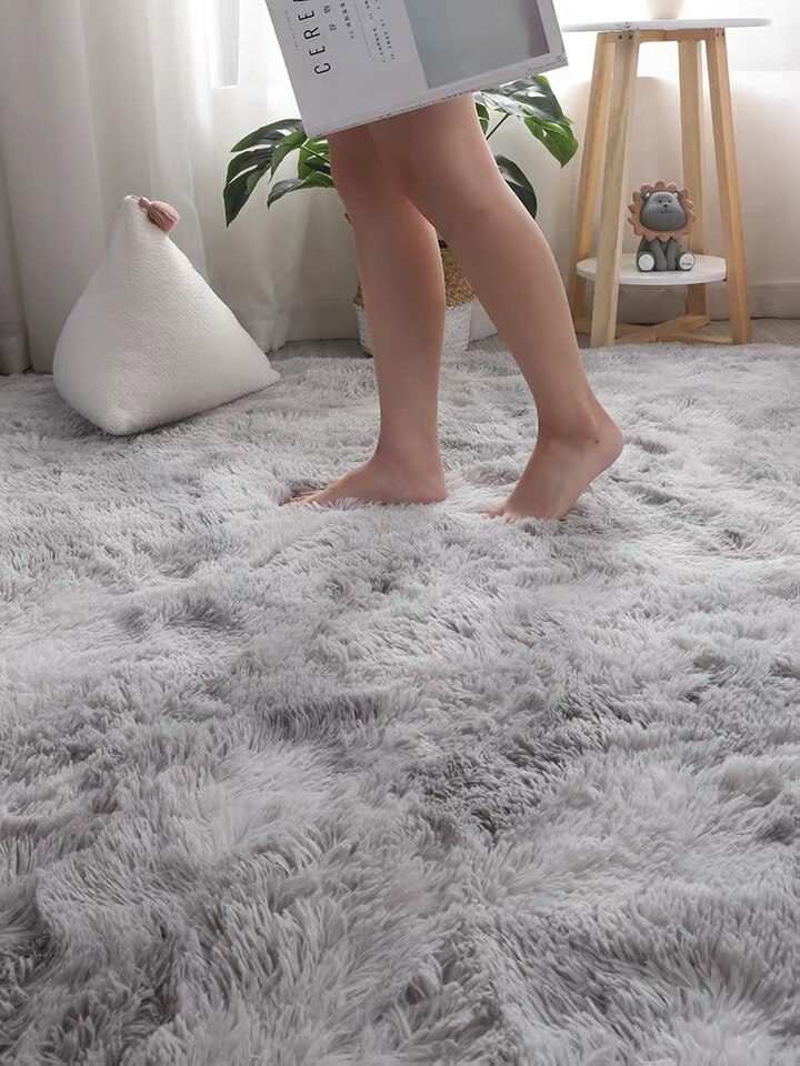 Plush Carpet Suitable For Living Room White Soft Fluffy Carpets Bedroom Bathroom Non-slip Thicken Floor Mat Teen Room Decoration