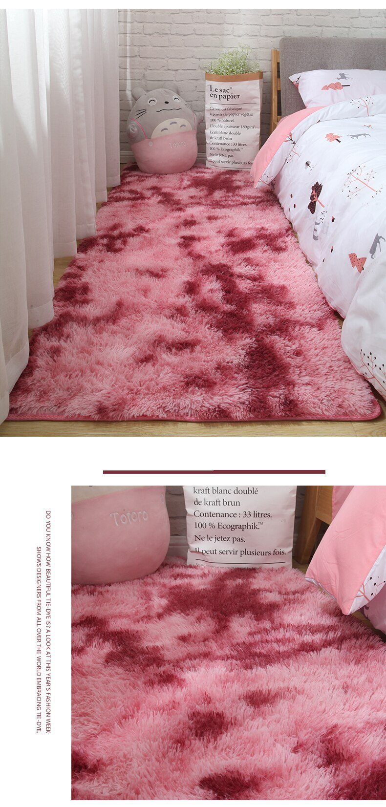 Pink Carpet For Girls Shaggy Children's Floor Soft Mat Living Room Decoration Teen Doormat Nordic Red Fluffy Large Size Rugs