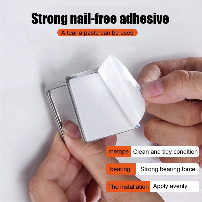 Kitchen Sponges Holder Self Adhesive Sink Sponges Drain Drying Rack Stainless Steel Storage Holder Kitchen Sink Accessories#