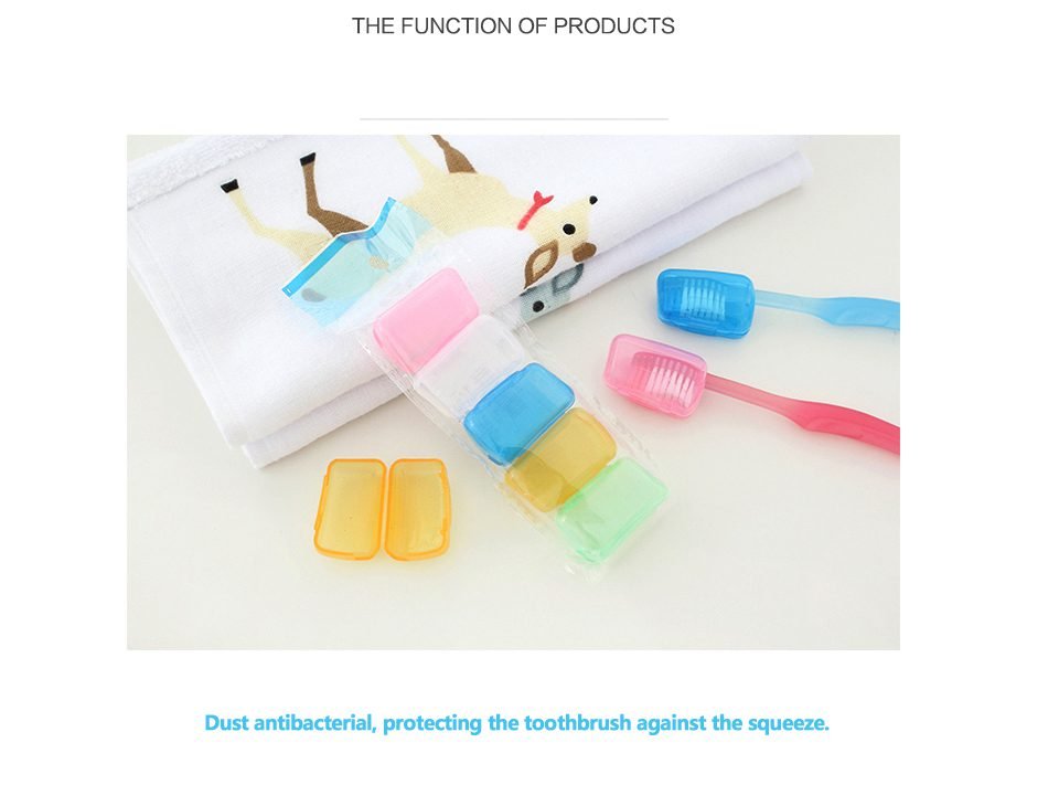 5Pcs/set Portable Toothbrush Cover Holder Travel Hiking Camping Brush Cap Case YKS Health Germproof Toothbrushes Protector