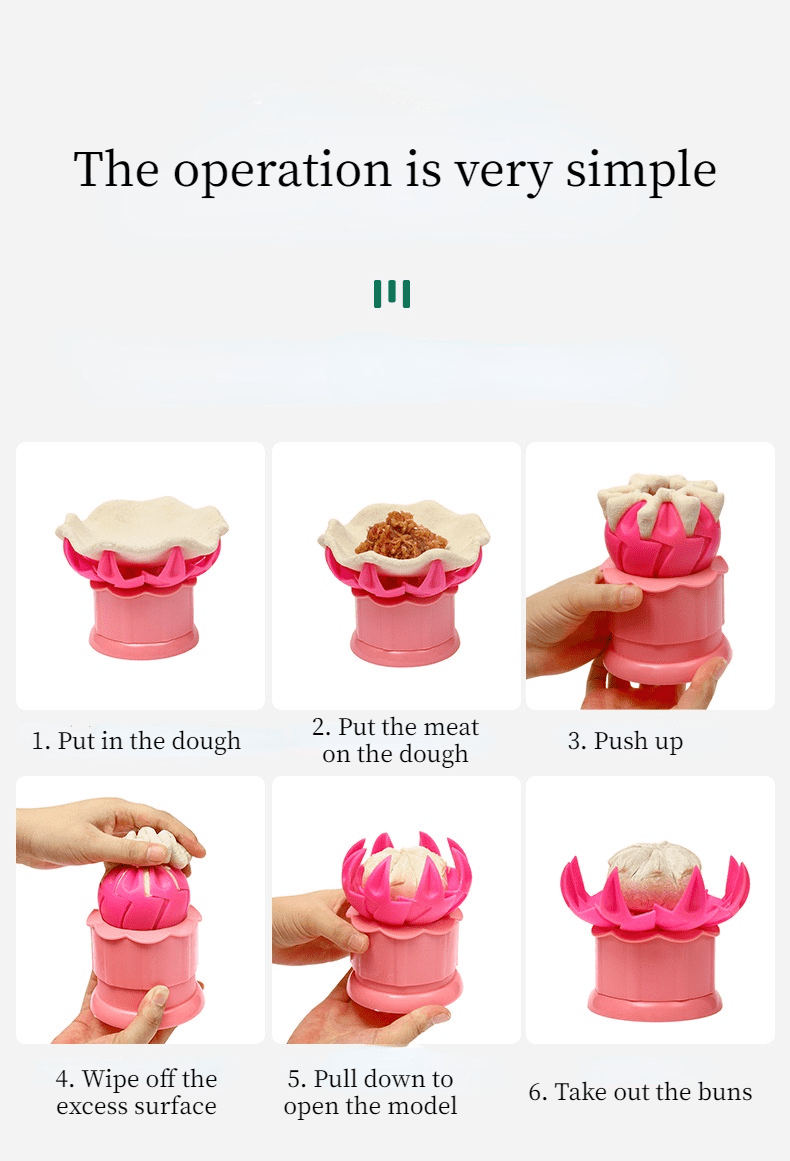 Kitchen DIY Pastry Pie Dumpling Maker Chinese Baozi Mold Baking And Pastry Tool Steamed Stuffed Bun Making Mould Bun Maker 1pcs