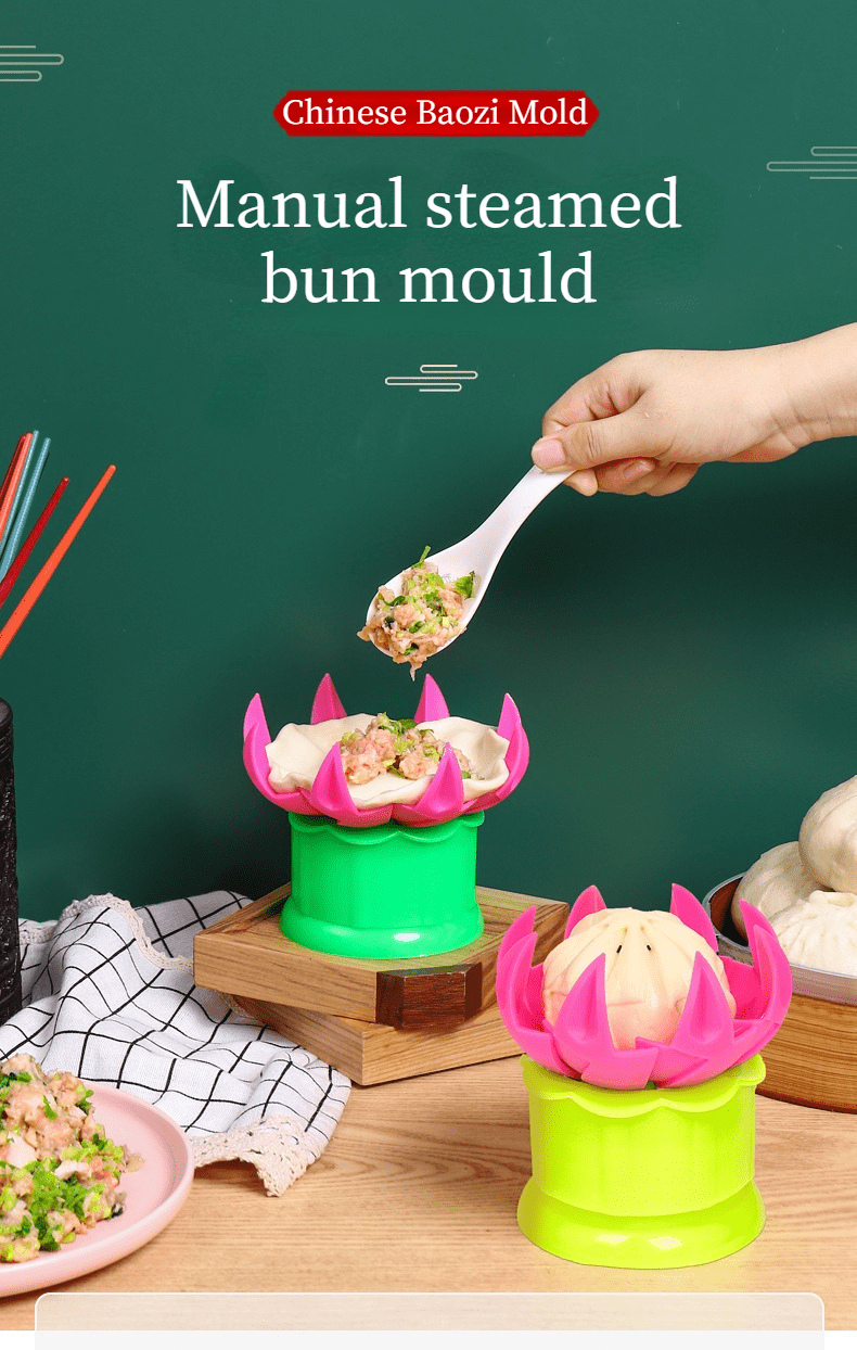 Kitchen DIY Pastry Pie Dumpling Maker Chinese Baozi Mold Baking And Pastry Tool Steamed Stuffed Bun Making Mould Bun Maker 1pcs