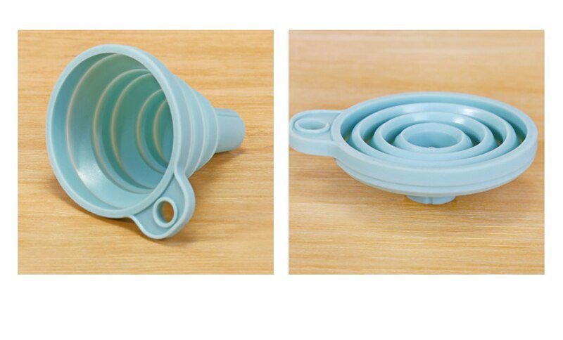 Foldable Funnel Silicone Collapsible Funnel Portable Funnels for Fuel Hopper Collapsible Beer/ Oil Funnels Kitchen Tools