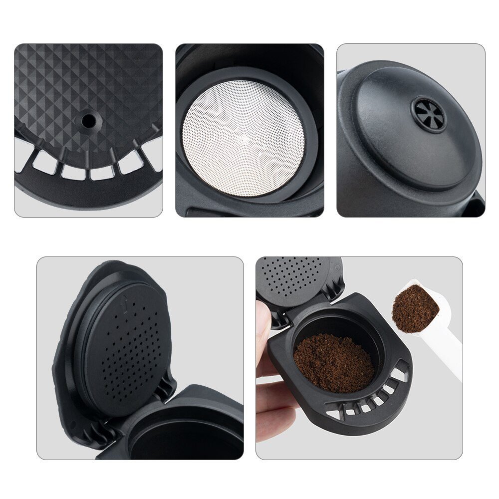 Refill Reusable Capsule Adapter for Dolce Gusto Coffee Capsule Convert Compatible with Genio S Piccolo XS Machine Coffee Accesso