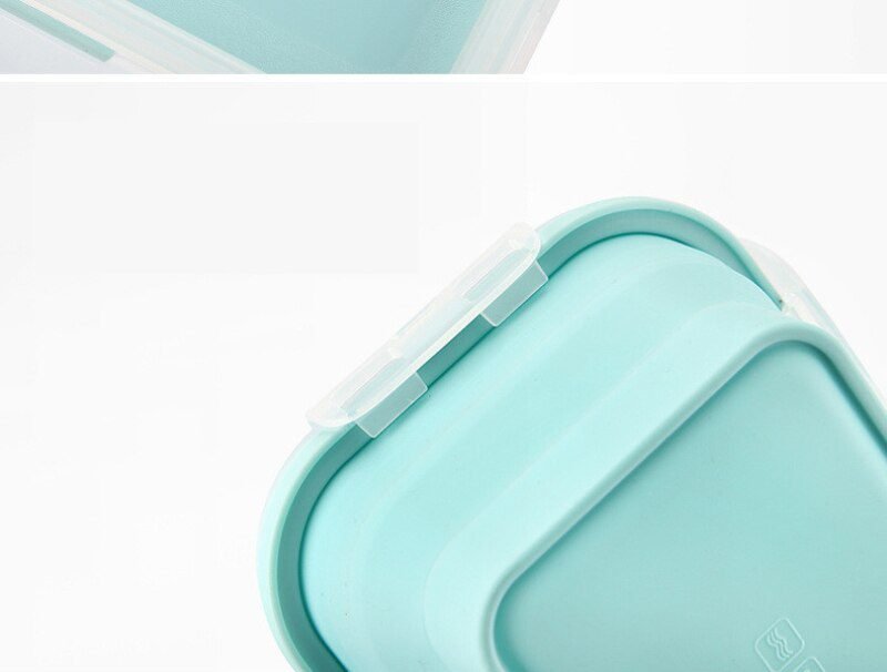 4Sizes Silicone Collapsible Lunch Box Food Storage Container Colorful Microwavable Portable Picnic Camping Rectangle Outdoor Box