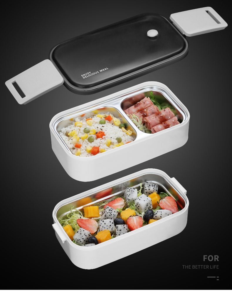 304 stainless steel lunch box for Adults Kids School Office 1/2 Layers Microwavable portable Grids bento Food Storage Containers