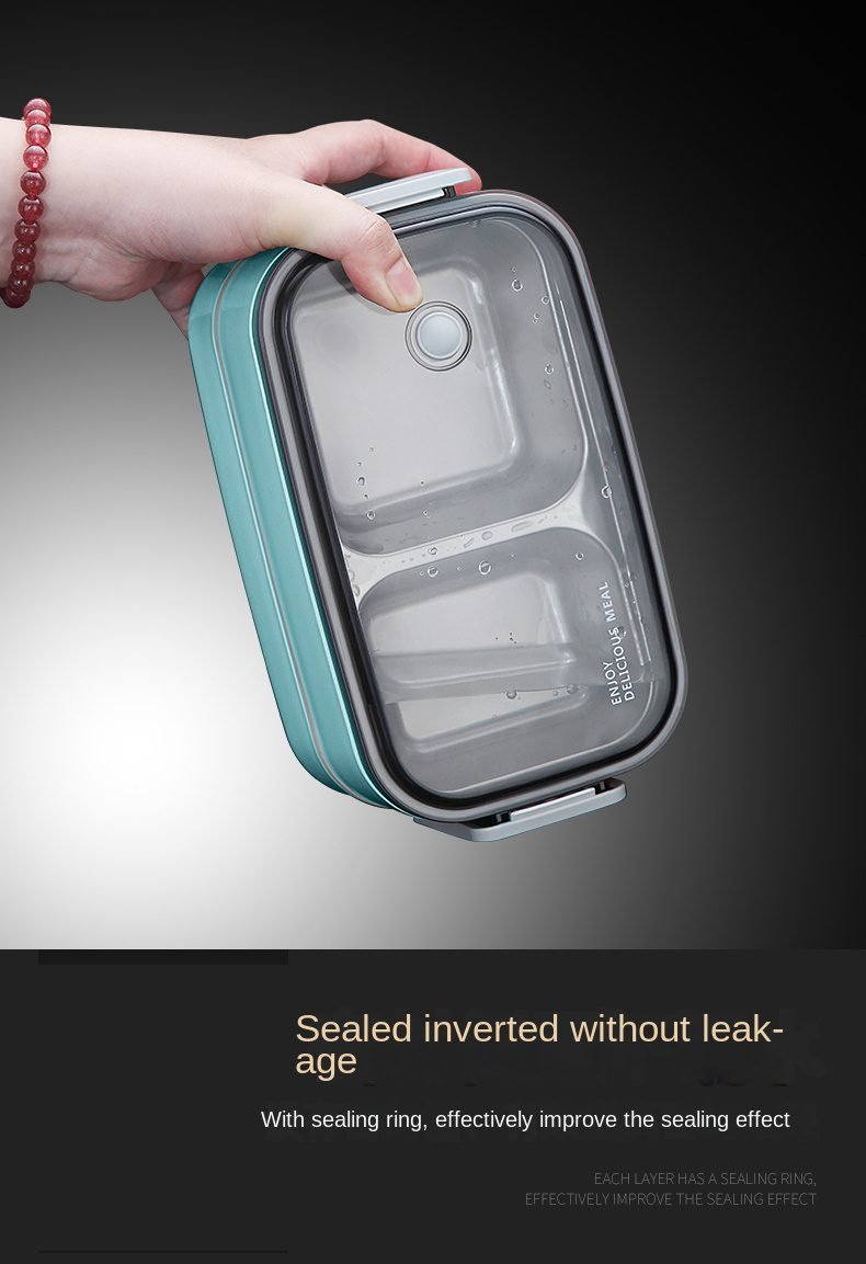 304 stainless steel lunch box for Adults Kids School Office 1/2 Layers Microwavable portable Grids bento Food Storage Containers