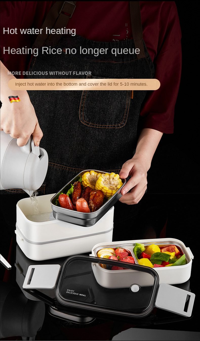 304 stainless steel lunch box for Adults Kids School Office 1/2 Layers Microwavable portable Grids bento Food Storage Containers