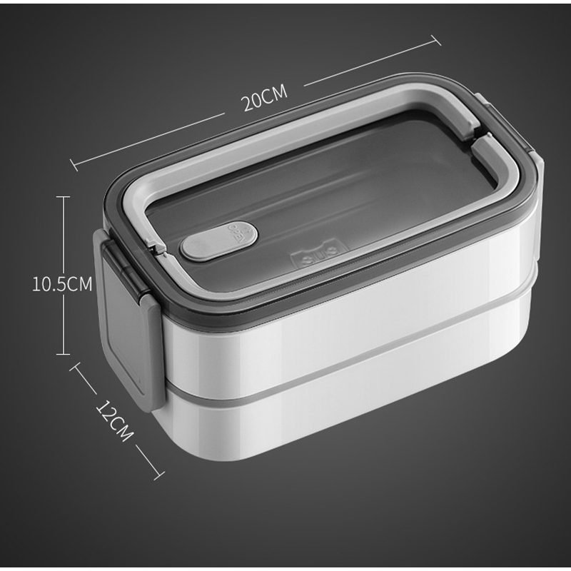 304 stainless steel lunch box for Adults Kids School Office 1/2 Layers Microwavable portable Grids bento Food Storage Containers