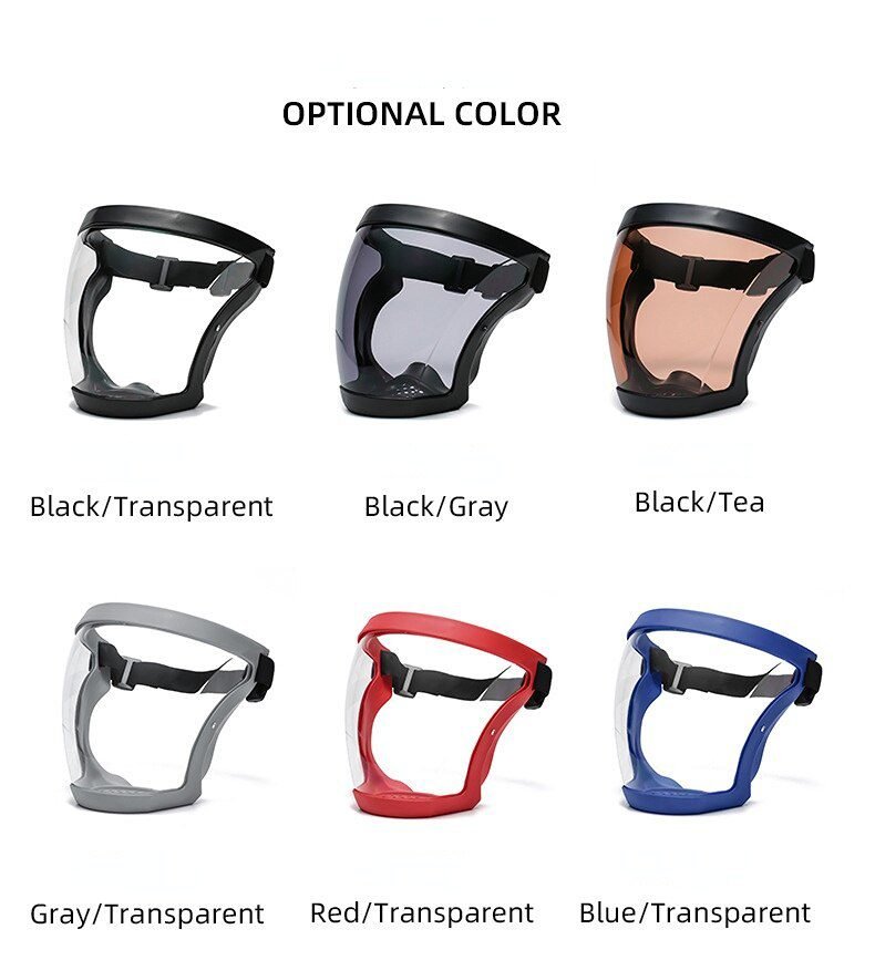 Transparent Full Face Shield Splash-proof  WindProof Anti-fog Mask Safety Glasses Protection Eye Face Mask with Filters