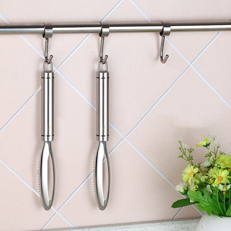 Kitchen accessories Stainles Fish Scales Scraping Graters Fast Remove Fish Cleaning Peeler Scraper Fish bone tweezers tool gadge