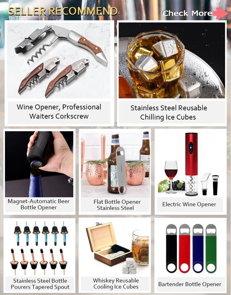 Wine Opener, Professional Waiters Corkscrew, PU Bag, Bottle Opener and Foil Cutter Gift for Wine Lovers
