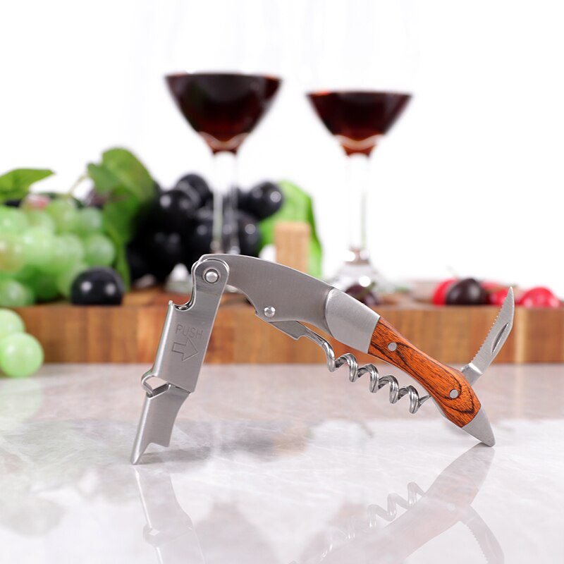 Wine Opener, Professional Waiters Corkscrew, PU Bag, Bottle Opener and Foil Cutter Gift for Wine Lovers