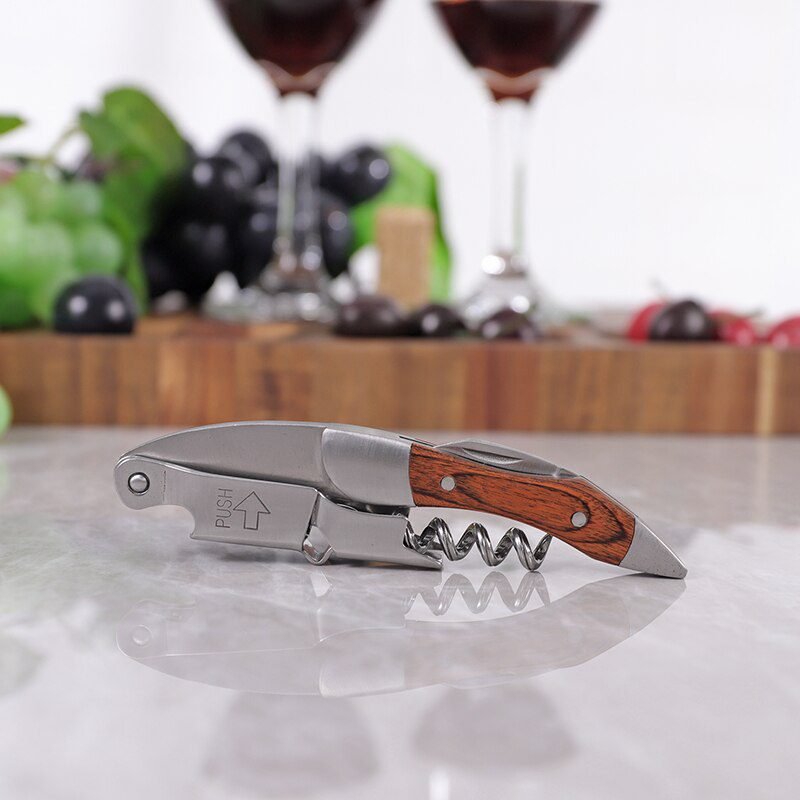 Wine Opener, Professional Waiters Corkscrew, PU Bag, Bottle Opener and Foil Cutter Gift for Wine Lovers