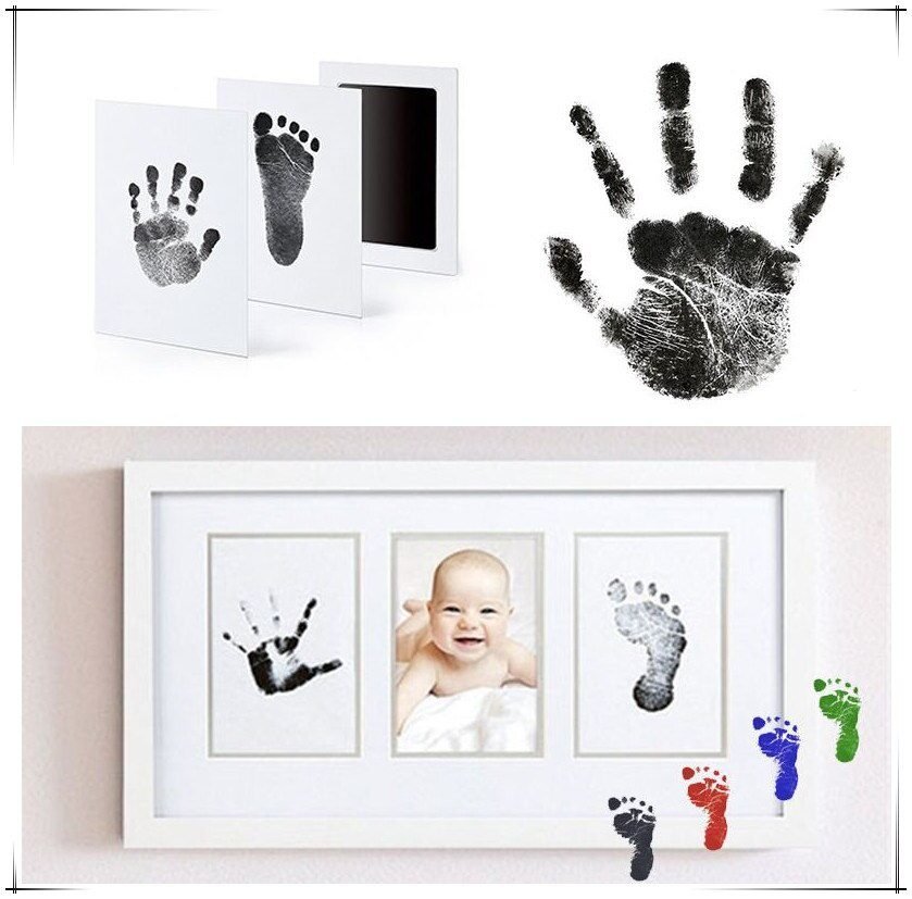 Newborn Baby Footprints Handprint Ink Pads Kits for DIY Photo Frame Accessories Newborn Baby Pet Cat Dog Paw Prints Souvenir